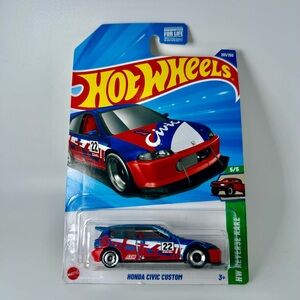 2025 Hot Wheels HW REVERSE RAKE Honda Civic Custom Red & Blue NEW 5/5 201/250